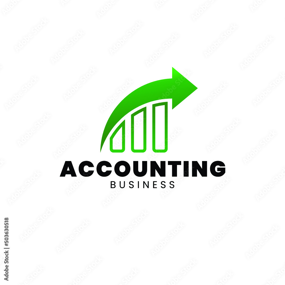 financial direction logo. logo design for finance, accounting or stock business company