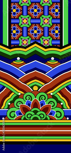Dan-cheong. Korean traditional temple art.