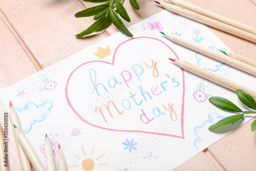 Card with text HAPPY MOTHER...
