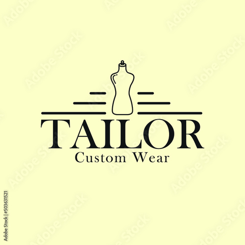 Mannequin Wear Logo. logo for tailor. simple logo.