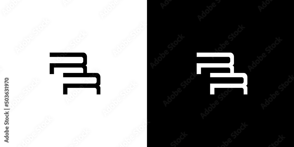 Modern and sophisticated letter RR initials logo design Modern and sophisticated letter RR initials logo design