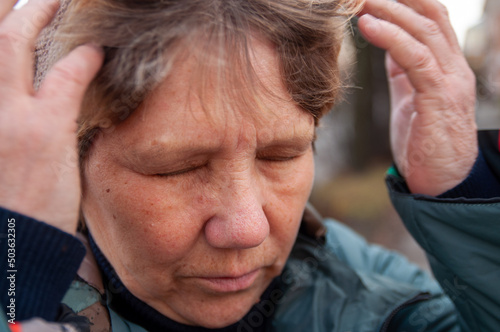 Wallpaper Mural the elderly woman is very upset or shocked Torontodigital.ca
