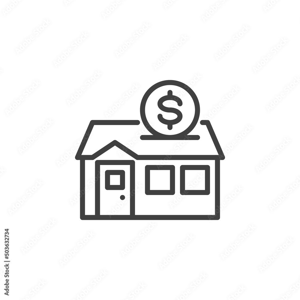 Home loan line icon Home loan line icon