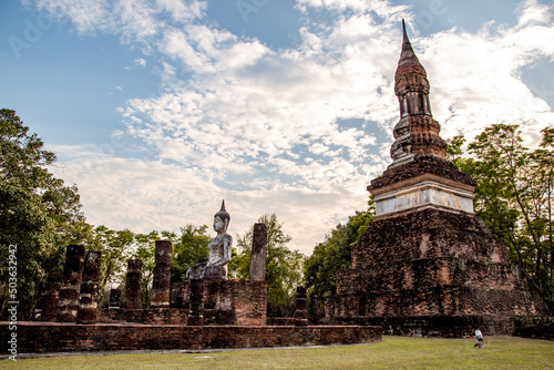 Wat Traphang Ngoen temple and buddha in Sukhothai historical park  Thailand