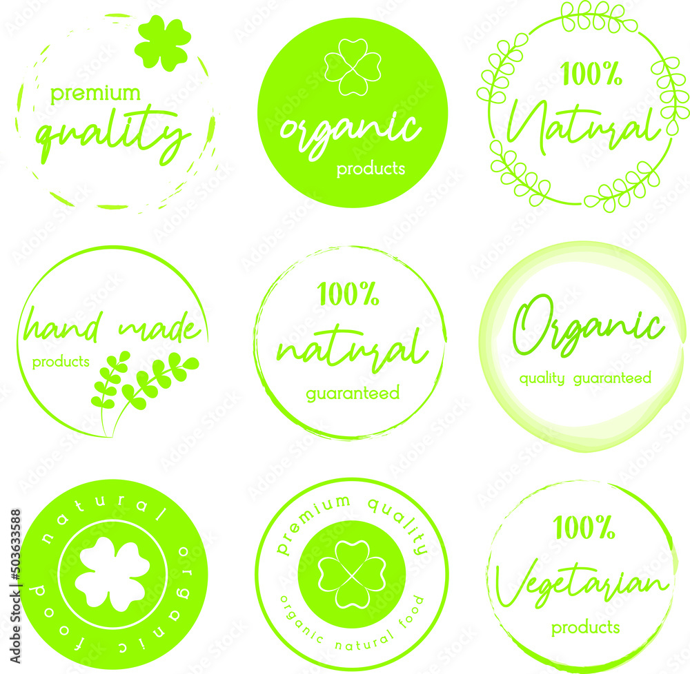 Organic food, natural food, healthy food and organic or natural product logos, icon, badges and stickers collection for food and drink market, ecommerce, organic products, natural products promotion. Organic food, natural food, healthy food and organic or natural product logos, icon, badges and stickers collection for food and drink market, ecommerce, organic products, natural products promotion.