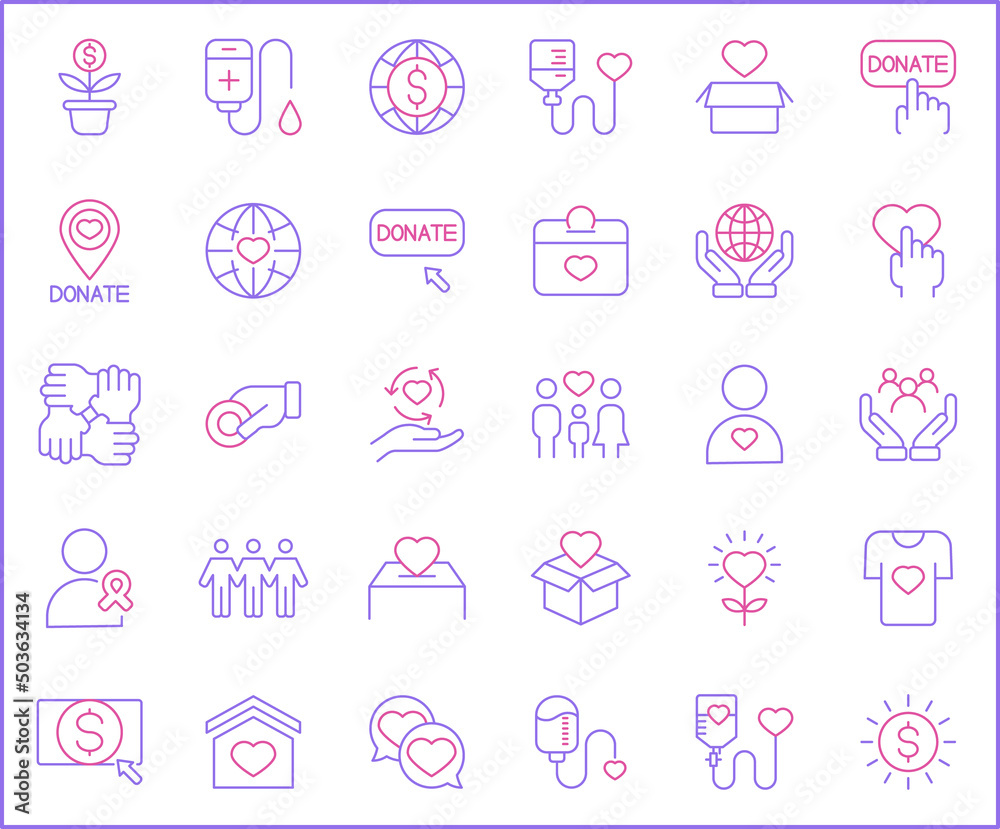 Simple Set of donation Related Vector Line Icons. Contains such Icons as Charity, heart, love, ribbon, care, blood symbols and more. Simple Set of donation Related Vector Line Icons. Contains such Icons as Charity, heart, love, ribbon, care, blood symbols and more.