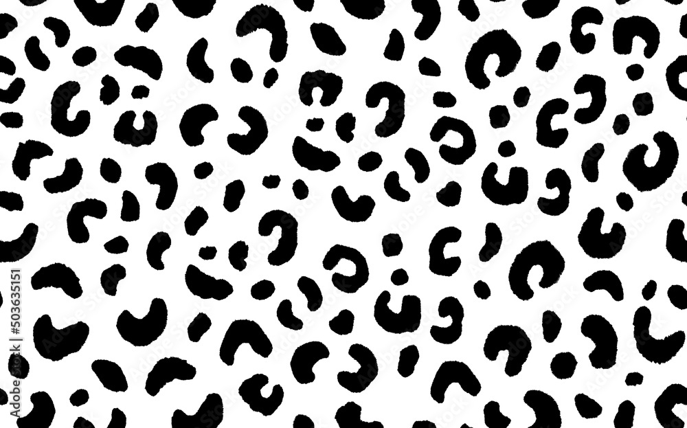Abstract modern cow fur seamless pattern. Animals trendy background. Black and white decorative vector illustration for print, card, postcard, fabric, textile. Modern ornament of stylized skin Abstract modern cow fur seamless pattern. Animals trendy background. Black and white decorative vector illustration for print, card, postcard, fabric, textile. Modern ornament of stylized skin