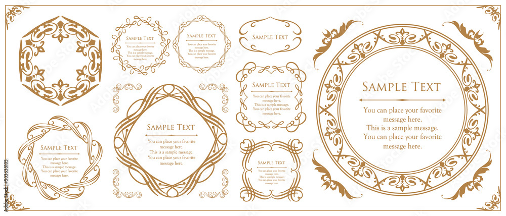 Luxury frame design card design antique luxury vintage