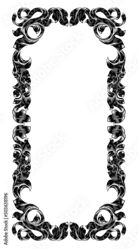 Filigree Heraldry Leaf Patt...