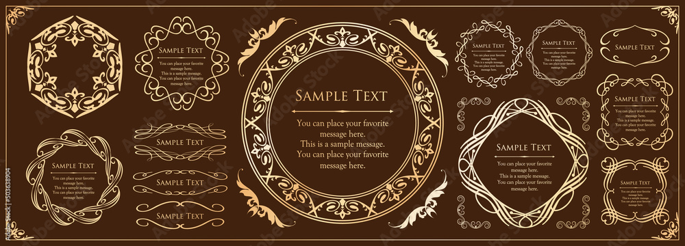 Luxury frame design card design antique luxury vintage