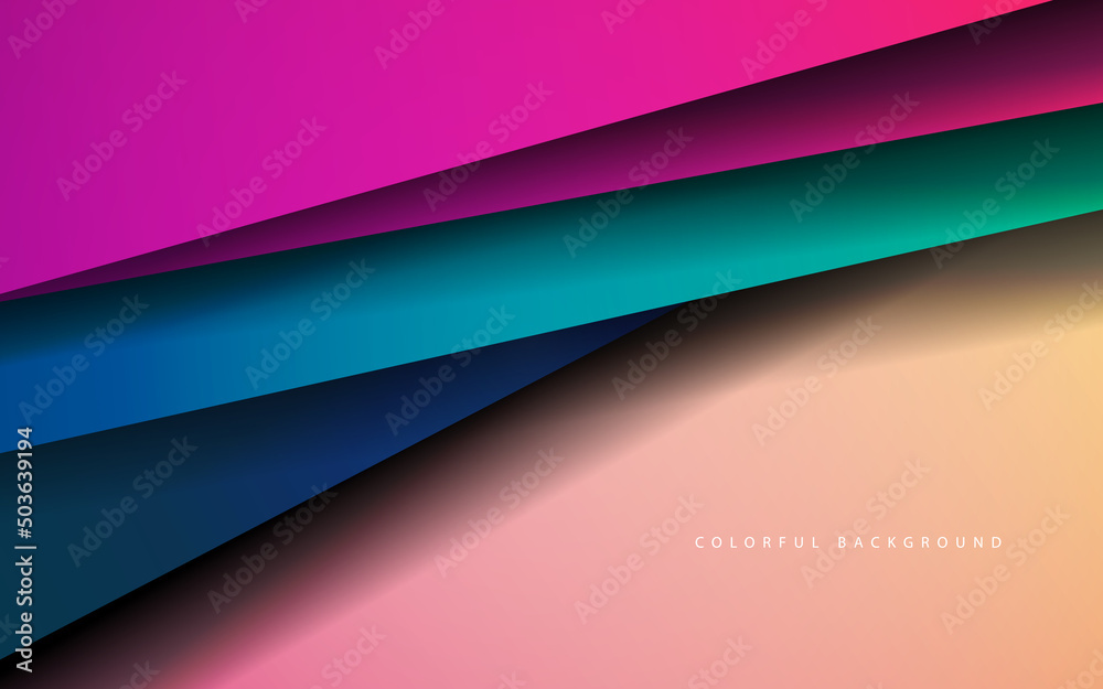 Abstract overlap layer colorful background vector