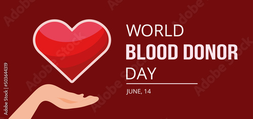 World blood donor day template on white background