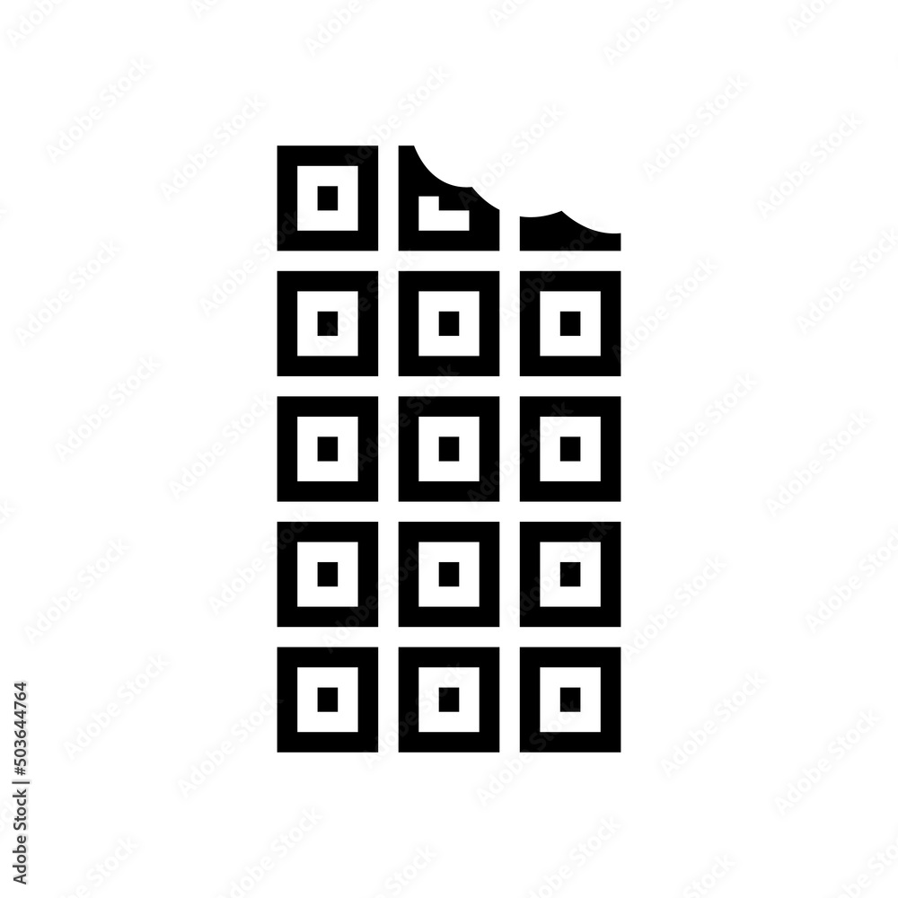 white chocolate glyph icon vector. white chocolate sign. isolated contour symbol black illustration white chocolate glyph icon vector. white chocolate sign. isolated contour symbol black illustration