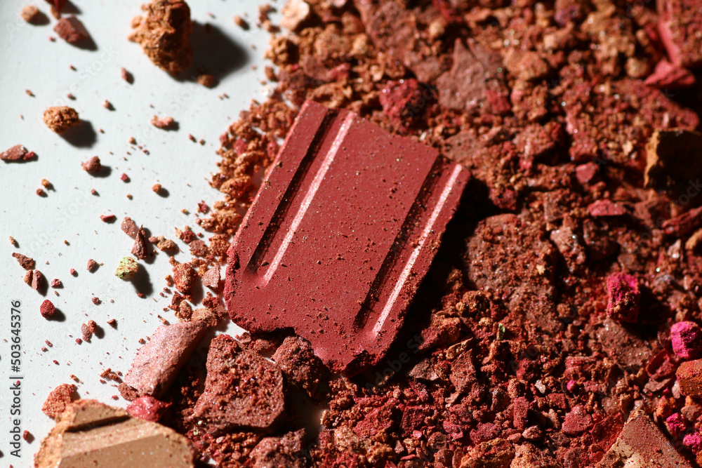 Macro texture of cracked makeup powder Macro texture of cracked makeup powder