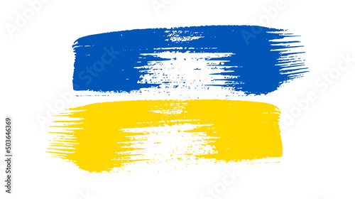 Ukrainian national flag in grunge style