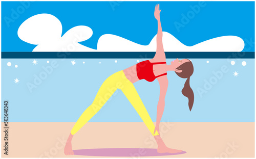 yoga on the beach