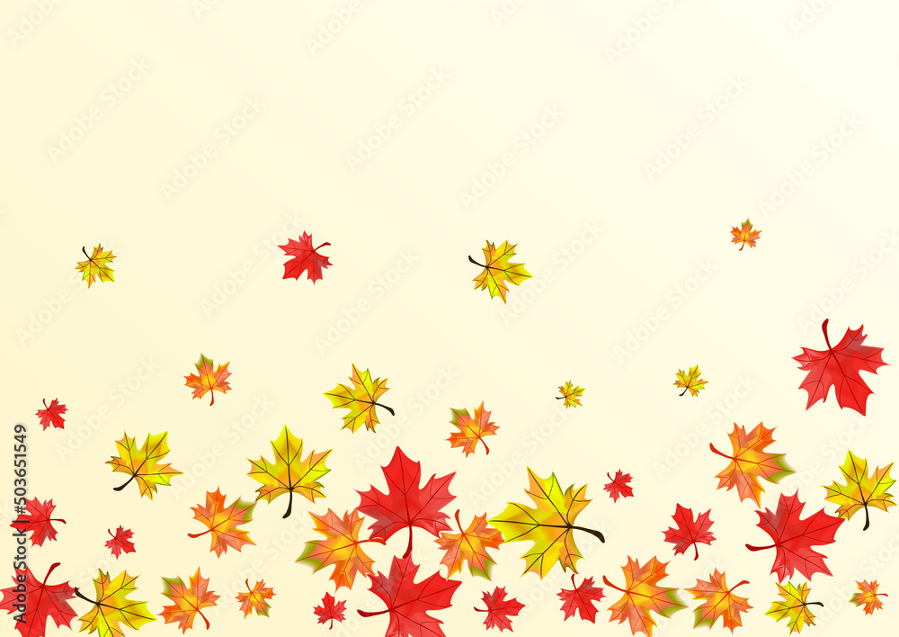 Green Leaves Background Transparent Vector. Leaf Landscape Template. Red Foliage Autumn. Season Card. Herb Isolated.
