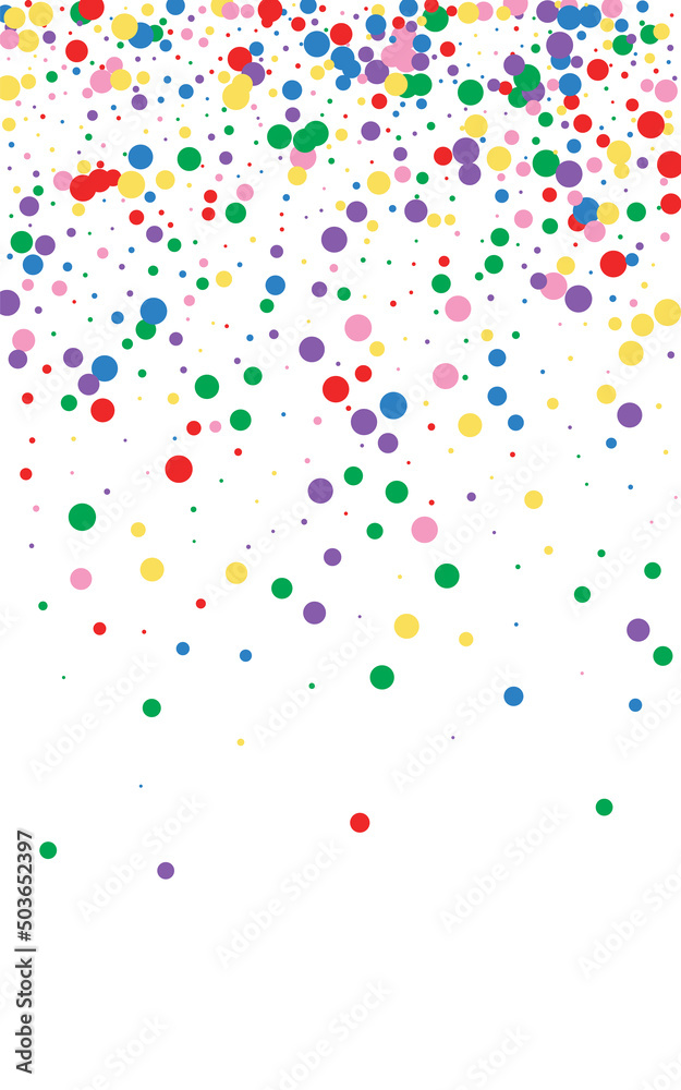 Rainbow Circle Background White Vector. Polka Decor Texture. Colorful Carnaval. Multicolored Element Congratulation. Confetti Wedding Frame. Rainbow Circle Background White Vector. Polka Decor Texture. Colorful Carnaval. Multicolored Element Congratulation. Confetti Wedding Frame.
