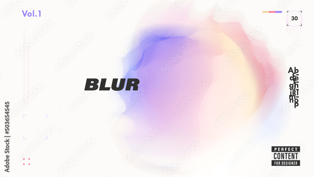 Watercolor blurred texture bright vector background. Trendy dark wallpaper with blurred shapes for poster, website, advertising, etc.
