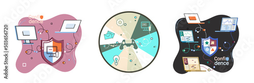 Daily schedule metaphor, daily affairs person, discipline indicators time for rest, work, sleep, food. Scheduling activities for day, time management, distribution of tasks, circle sectors occupation