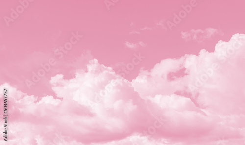 Beautiful pink clouds and sky. Abstract nature background.
