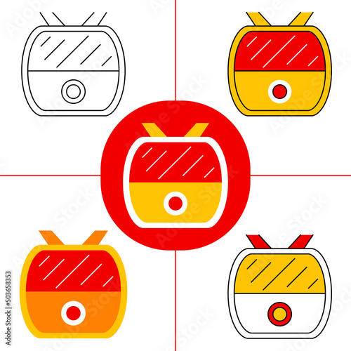 Ropeway in flat design style
