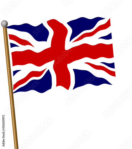 Union Jack Flag (flying on mast).