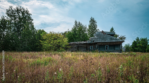 destroyed houses in an abandoned village © ork_0013