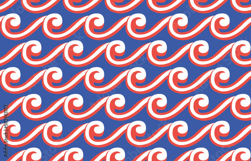 Ancient Greek waves seamless vector pattern ornament