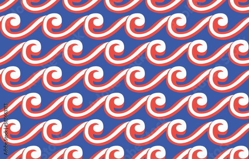Wallpaper Mural Ancient Greek waves seamless vector pattern ornament Torontodigital.ca