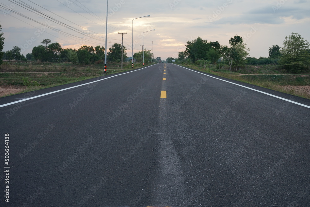 asphalt pavement Used in advertising background land transport system