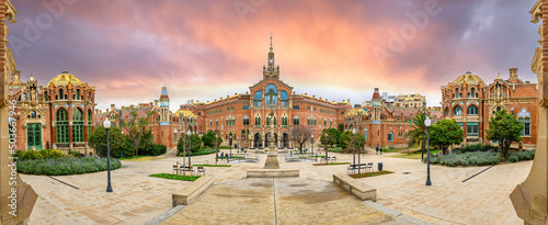 Hospital de la Santa Creu i Sant Pau complex, the world's largest Art Nouveau Site in Barcelona, Spain	 photo