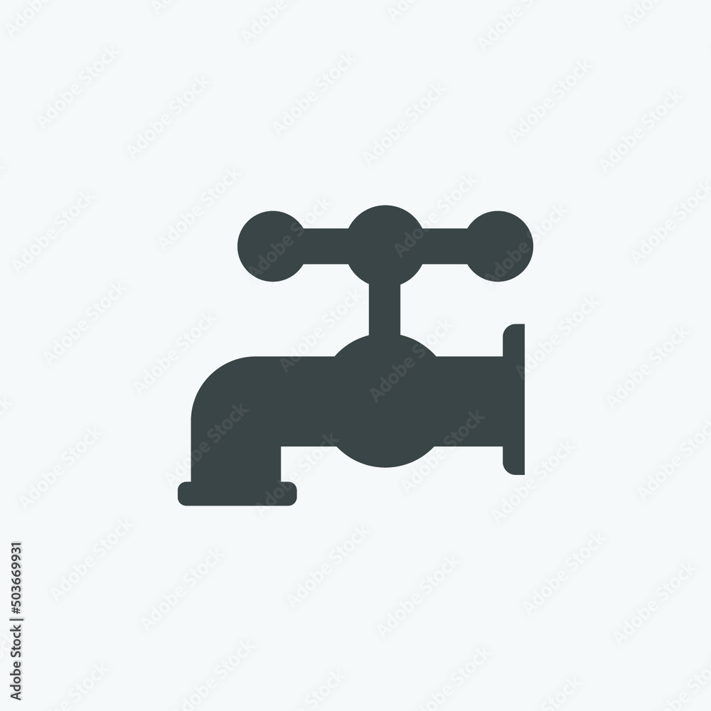 Water tap vector icon. Isolated construction icon vector design. Designed for web and app design interfaces. Water tap vector icon. Isolated construction icon vector design. Designed for web and app design interfaces.