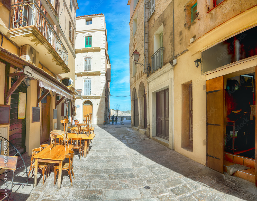 Amazing view of old town Bonifacio.