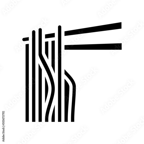 noodle pasta glyph icon vector. noodle pasta sign. isolated contour symbol black illustration