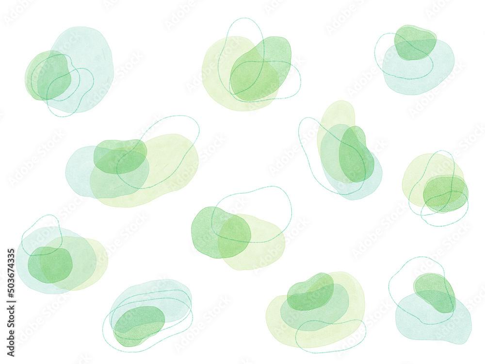 楕円形のおしゃれなオブジェクトイラスト