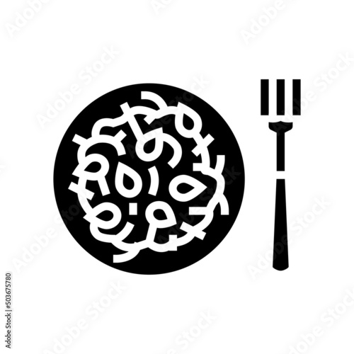 italian pasta glyph icon vector. italian pasta sign. isolated contour symbol black illustration