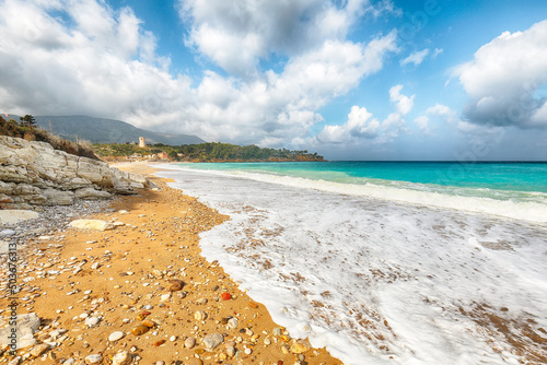 Unbelievable seascape of Guidaloca Beach near Castellammare del Golfo. photo