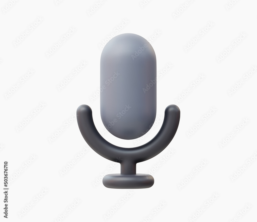 3d Realistic Microphone Icon vector illustration. 3d Realistic Microphone Icon vector illustration.