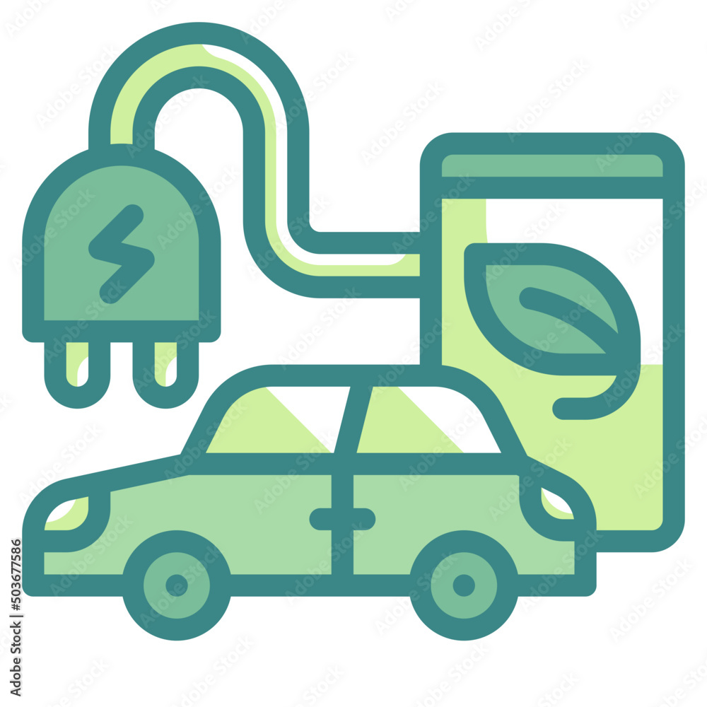 green blue line icon