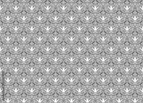 Seamless background with antique floral ornament. A royal classic for luxury design. Vector illustration