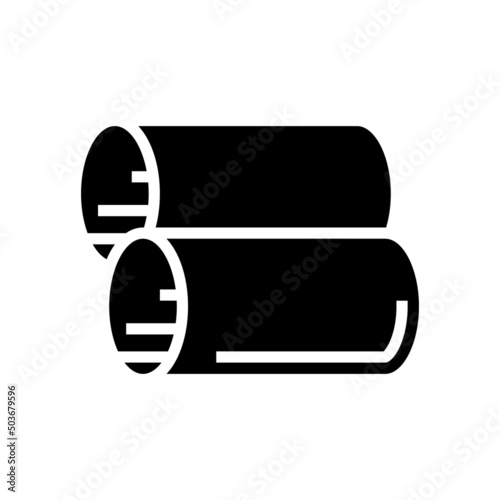 cannelloni pasta glyph icon vector. cannelloni pasta sign. isolated contour symbol black illustration