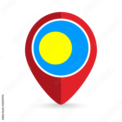 Map pointer with country Palau. Palau flag. Vector illustration. Free Download Map pointer with country Palau. Palau flag. Vector illustration. - GFXLoad