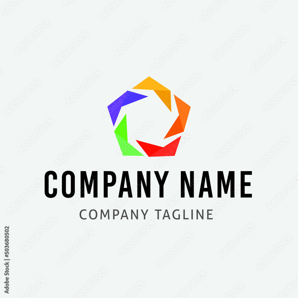 Abstract geometric vector logo design template Abstract geometric vector logo design template