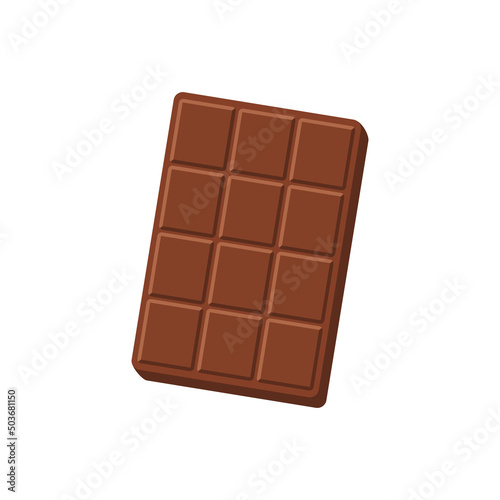 Chocolate bar vector. Chocolate bar on white background.