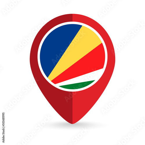 Map pointer with country Seychelles. Seychelles flag. Vector illustration. Free Download Map pointer with country Seychelles. Seychelles flag. Vector illustration. - GFXLoad