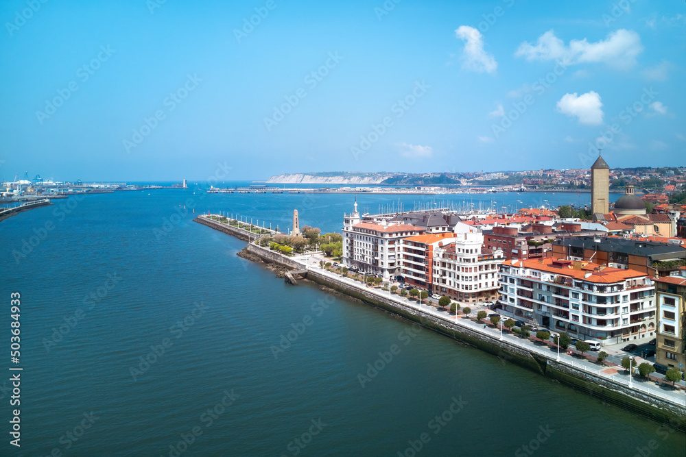 Aerial view of Getxo in Basque Country