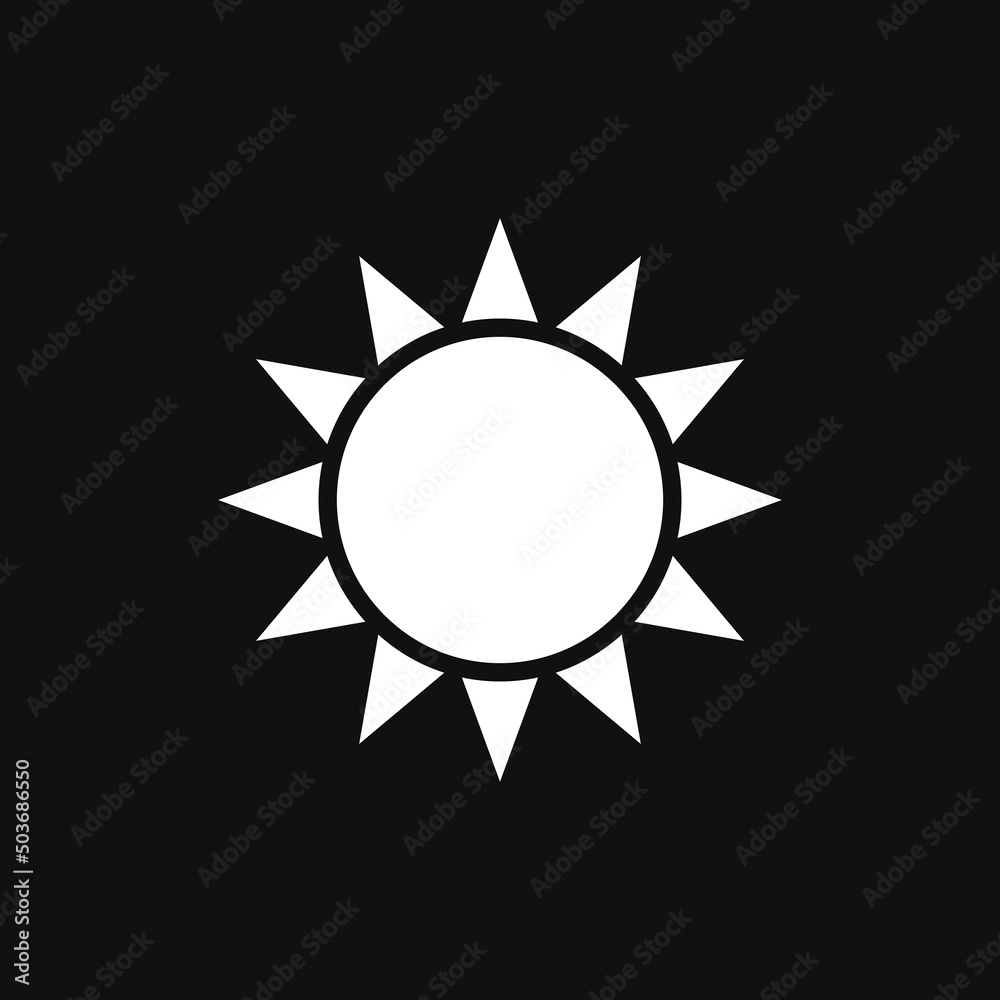 Sun icon on grey background