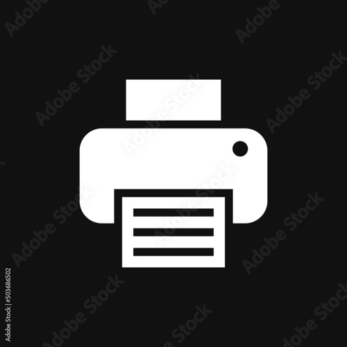 Printer icon on grey background