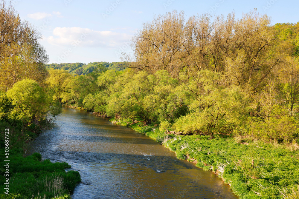 The River Jagst in Hohenlohe, Baden-Württemberg, Germany The River Jagst in Hohenlohe, Baden-Württemberg, Germany